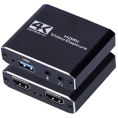 Внешняя карта видеозахвата U&P Capture Card USB 3.0 VCC04 Black (4S-VCC04-BK)