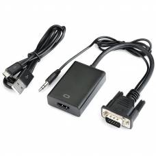 Переходник-конвертер U&P VGA - HDMI 0.2 м Black (CC-VATHA-BK)
