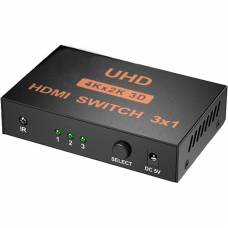 Активный HDMI переключатель U&P Switcher 3 to 1 Black (WAZ-CY32-BK)