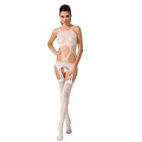 Соблазнительный костюм-сетка Passion BS047 белый