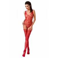 Кружевная боди-сетка Passion BS051 красный