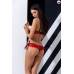 CHERRY SET WITH OPEN BRA red L/XL - Passion Exclusive