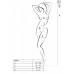 Ажурный бодистокинг с имитацией чулок Passion BS074 white