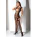 Ажурный бодистокинг с чулками Passion BS082 black