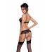 Сексуальный комплект с поясом для чулок LOVELIA SET black S/M - Passion