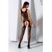 Бодистокинг с имитацией чулок и ажурной вставкой Passion BS072 black