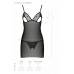 Сорочка с вырезами на груди + стринги LOVELIA CHEMISE black S/M - Passion