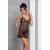 Сорочка с вырезами на груди + стринги LOVELIA CHEMISE black S/M - Passion